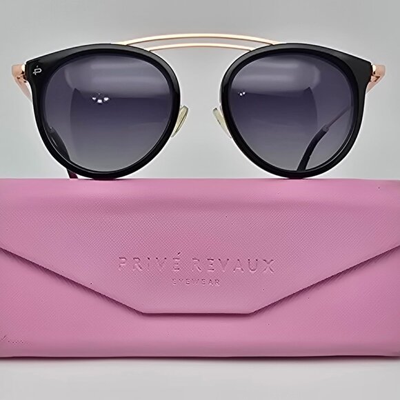 Prive Revaux Madelaine The Rogue Rose Gold Frame Polarized Grey Lens Sunglasses - Picture 1 of 15